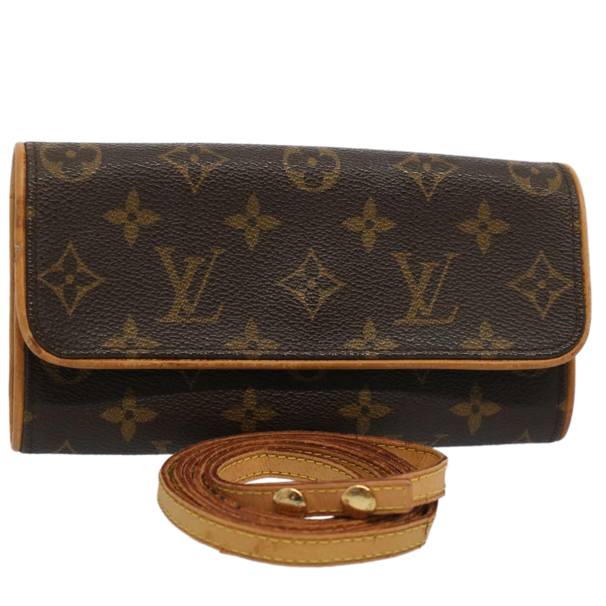 LOUIS VUITTON Monogram Pochette Twin PM Shoulder Bag M51854 LV Auth bs9773