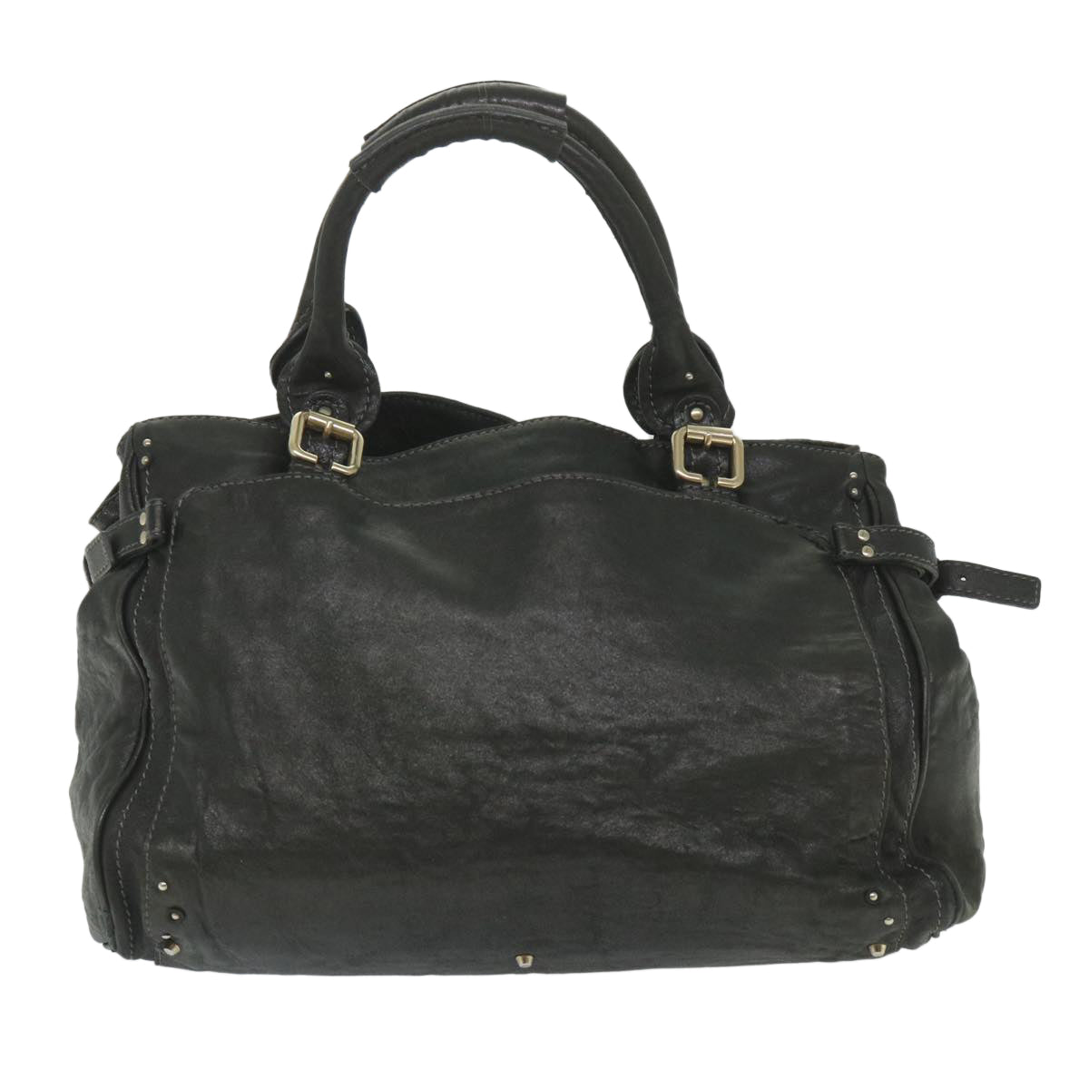 Chloe Shoulder Bag Leather Black Auth bs9806 - 0