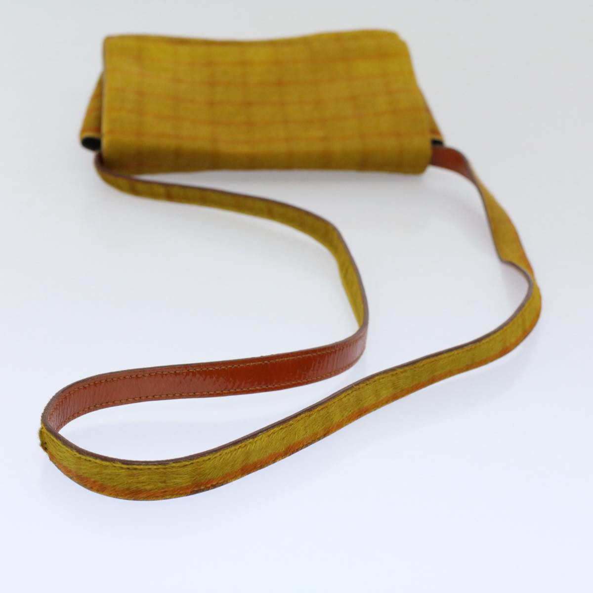 Miu Miu Shoulder Bag Harako leather Yellow Auth bs9809