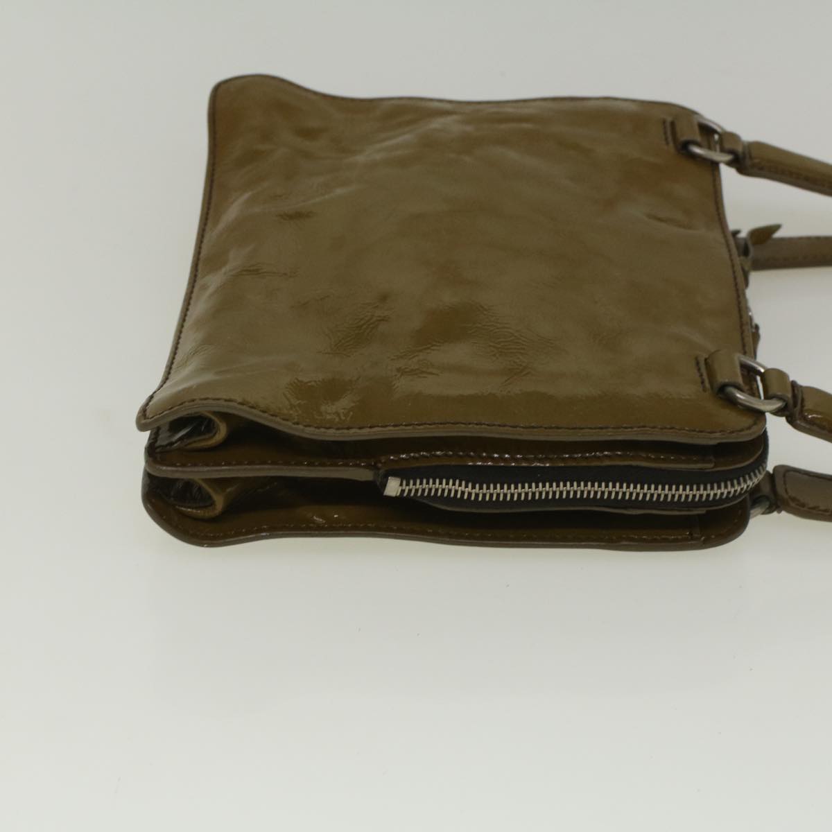 Miu Miu Hand Bag Patent leather Brown Auth bs9811
