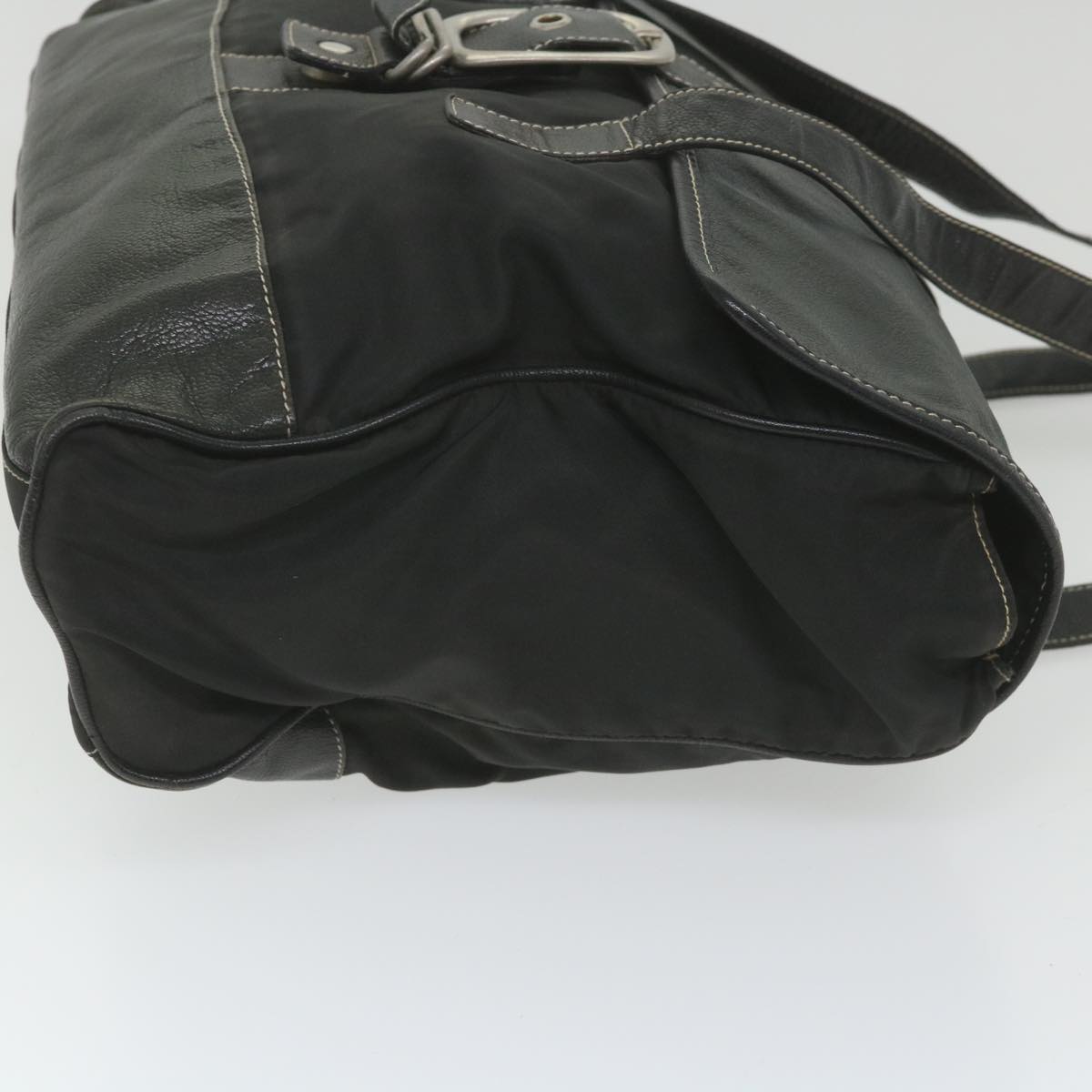 PRADA Shoulder Bag Nylon Black Auth bs9825