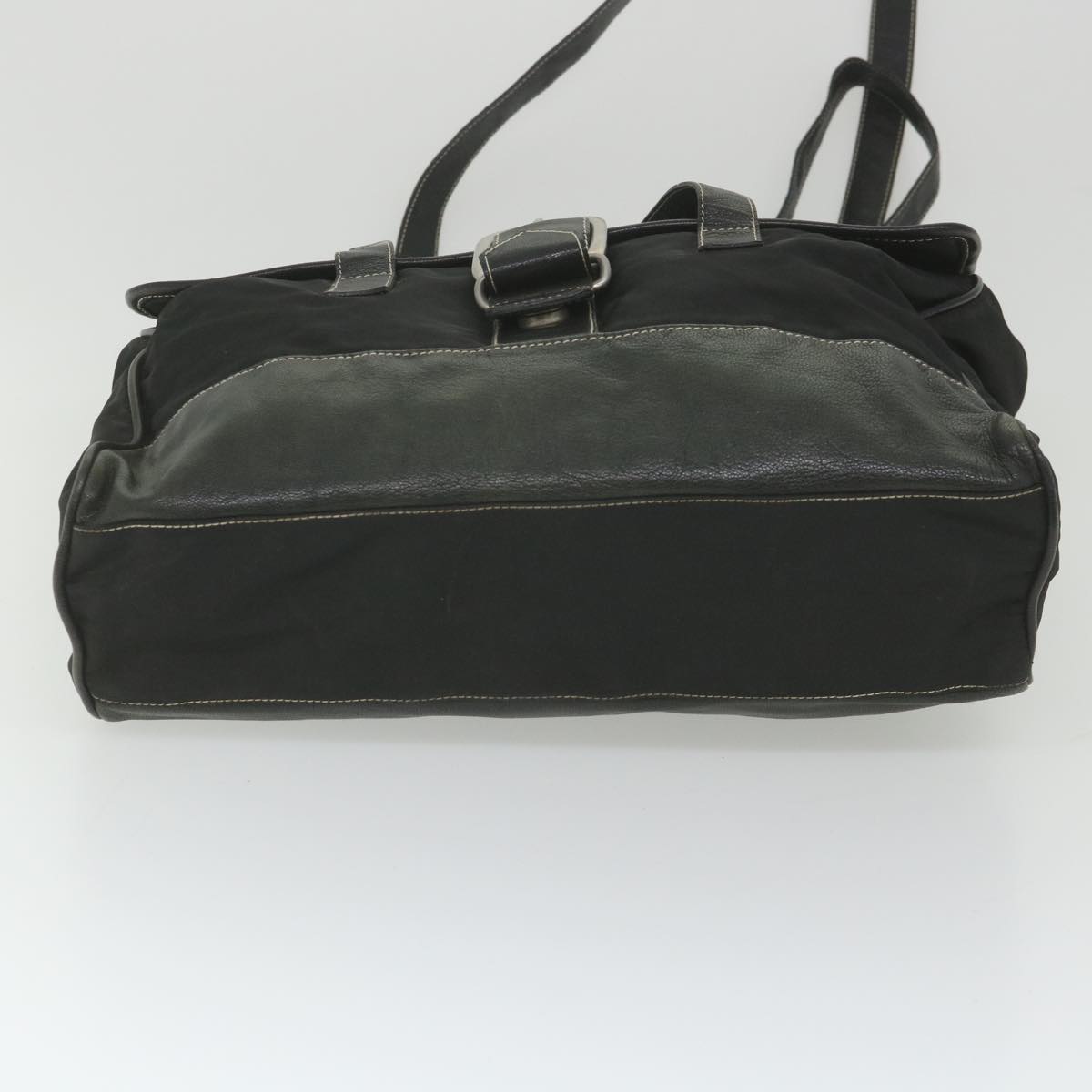 PRADA Shoulder Bag Nylon Black Auth bs9825