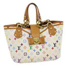 LOUIS VUITTON Monogram Multicolor Annie GM Tote Bag White M40303 LV Auth bs983-1