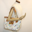 LOUIS VUITTON Monogram Multicolor Annie GM Tote Bag White M40303 LV Auth bs983-27