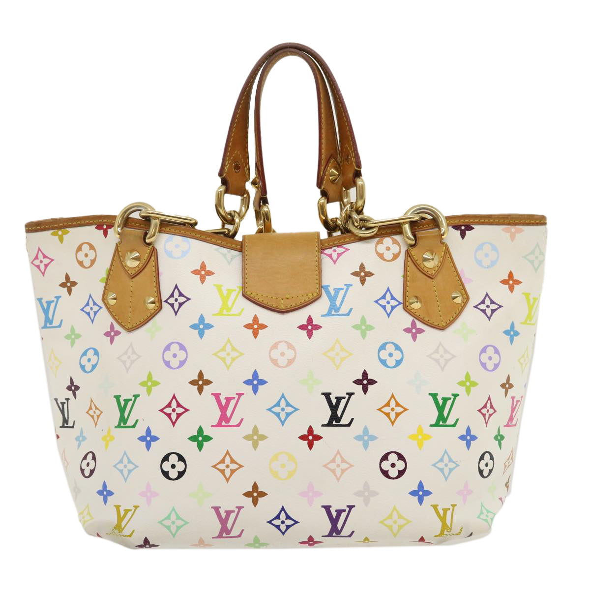 LOUIS VUITTON Monogram Multicolor Annie GM Tote Bag White M40303 LV Auth bs983 - 0