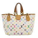 LOUIS VUITTON Monogram Multicolor Annie GM Tote Bag White M40303 LV Auth bs983-2