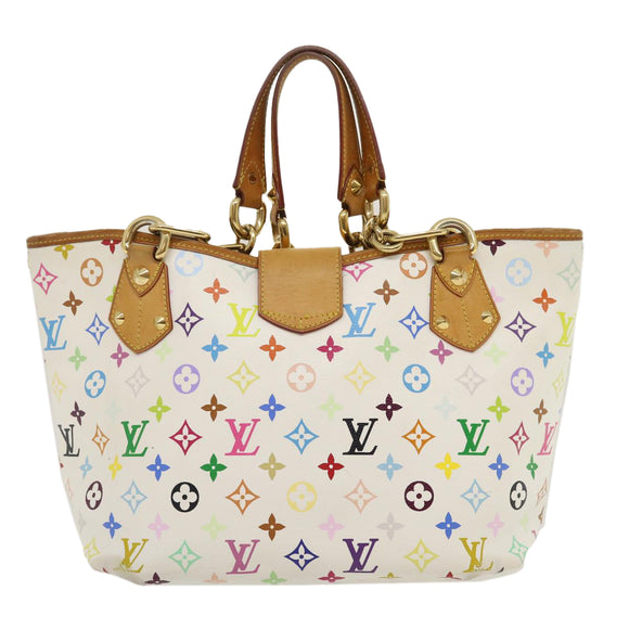LOUIS VUITTON Monogram Multicolor Annie GM Tote Bag White M40303 LV Auth bs983
