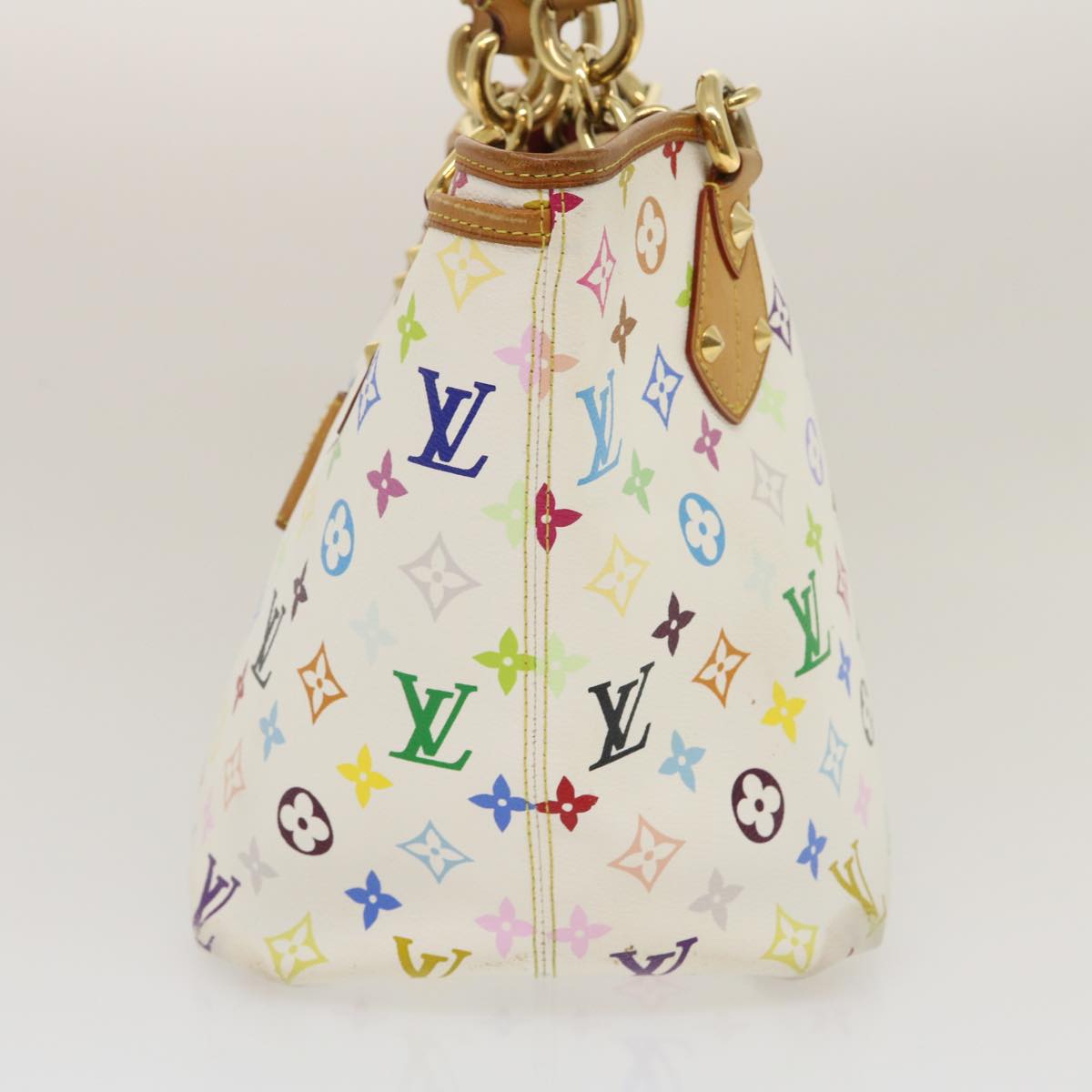 LOUIS VUITTON Monogram Multicolor Annie GM Tote Bag White M40303 LV Auth bs983