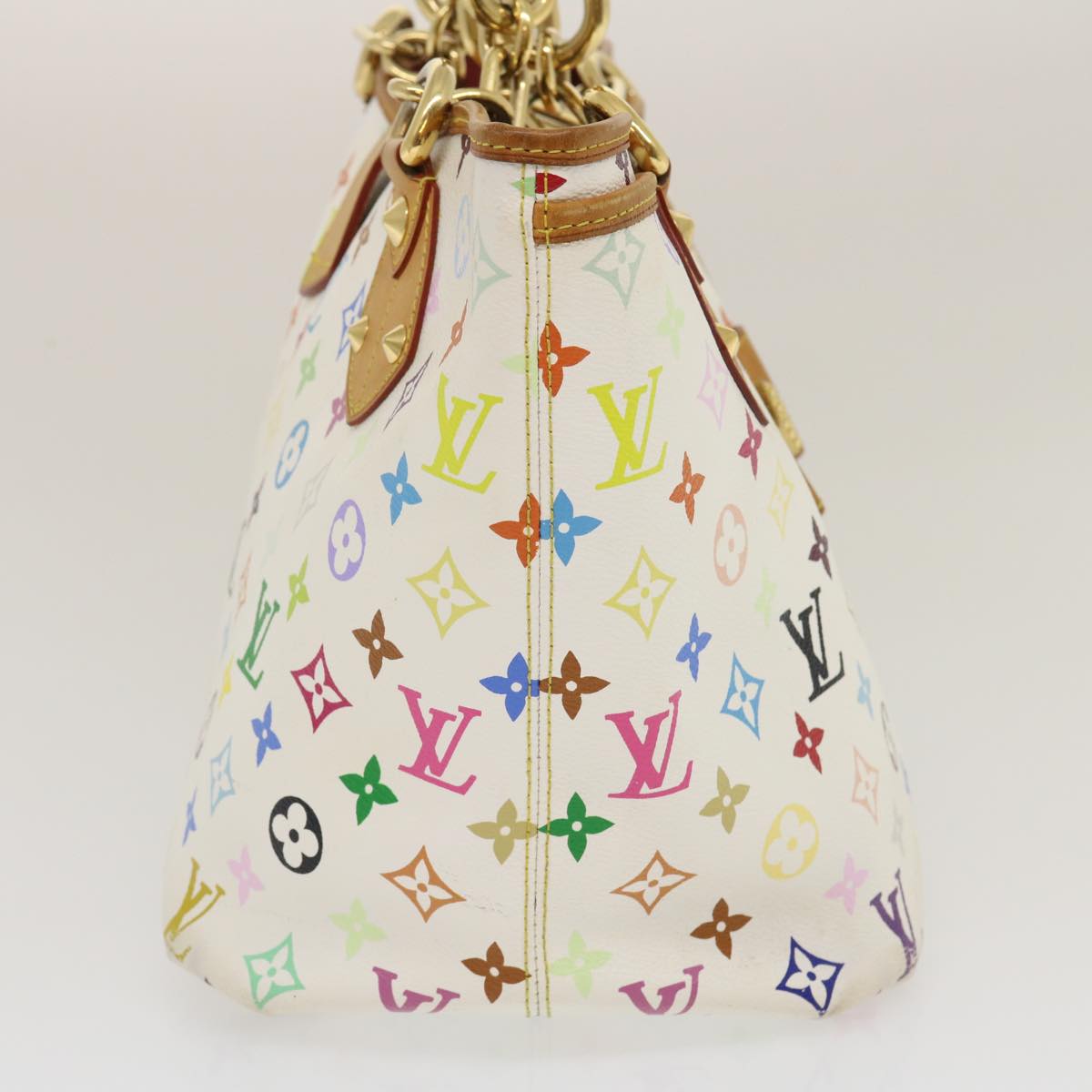 LOUIS VUITTON Monogram Multicolor Annie GM Tote Bag White M40303 LV Auth bs983