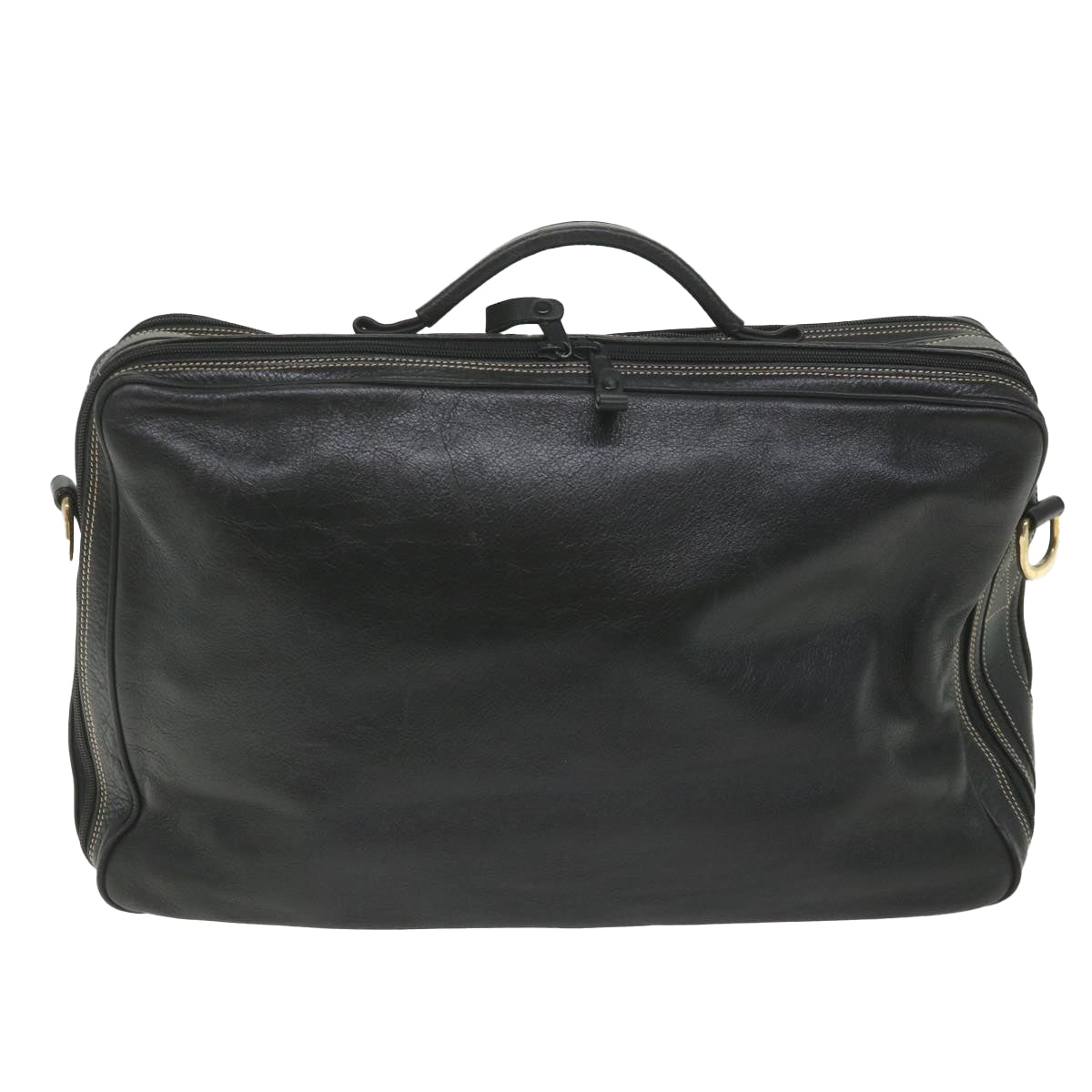 BALLY Business Bag Leather Black Auth bs9840 - 0