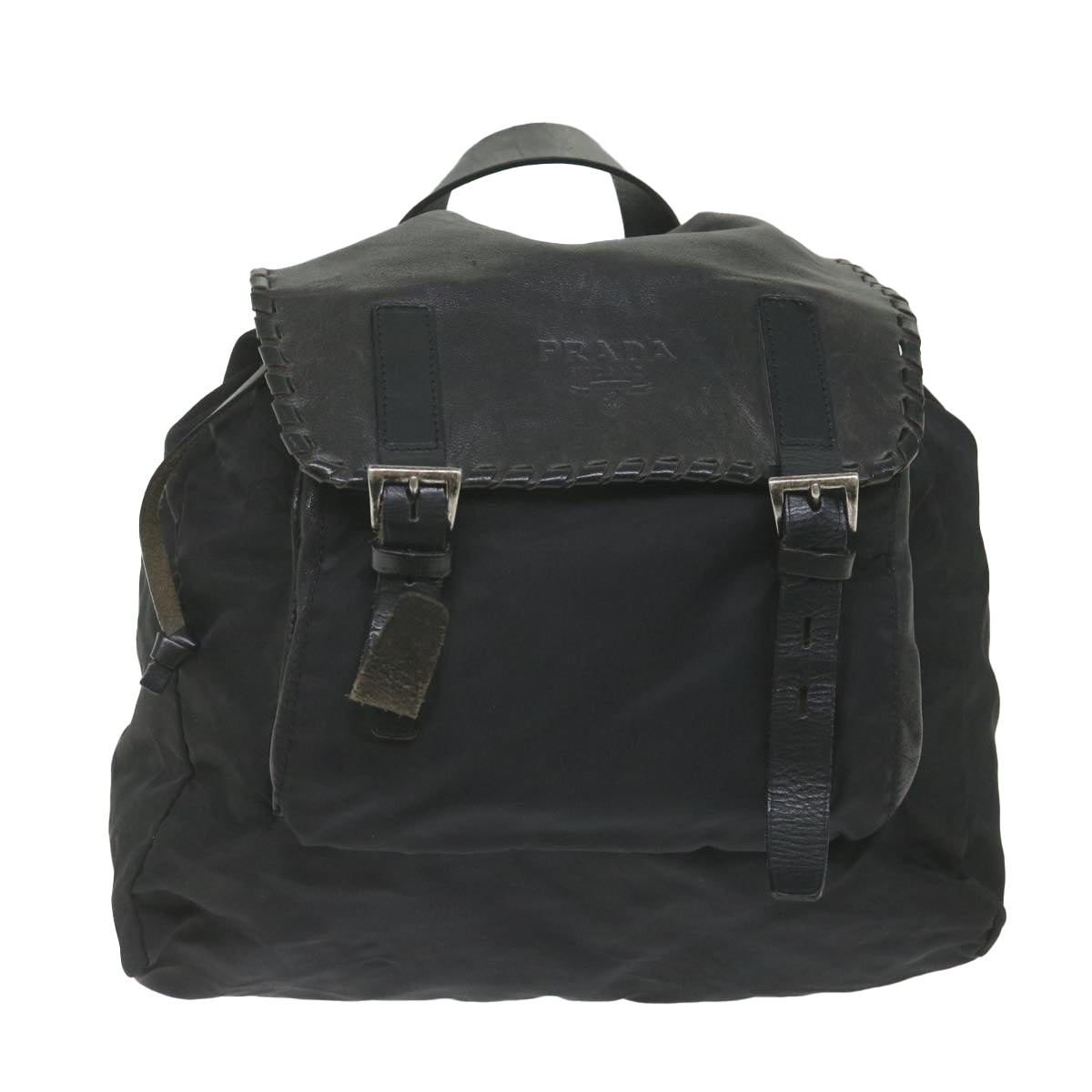PRADA Backpack Nylon Black Auth bs9861