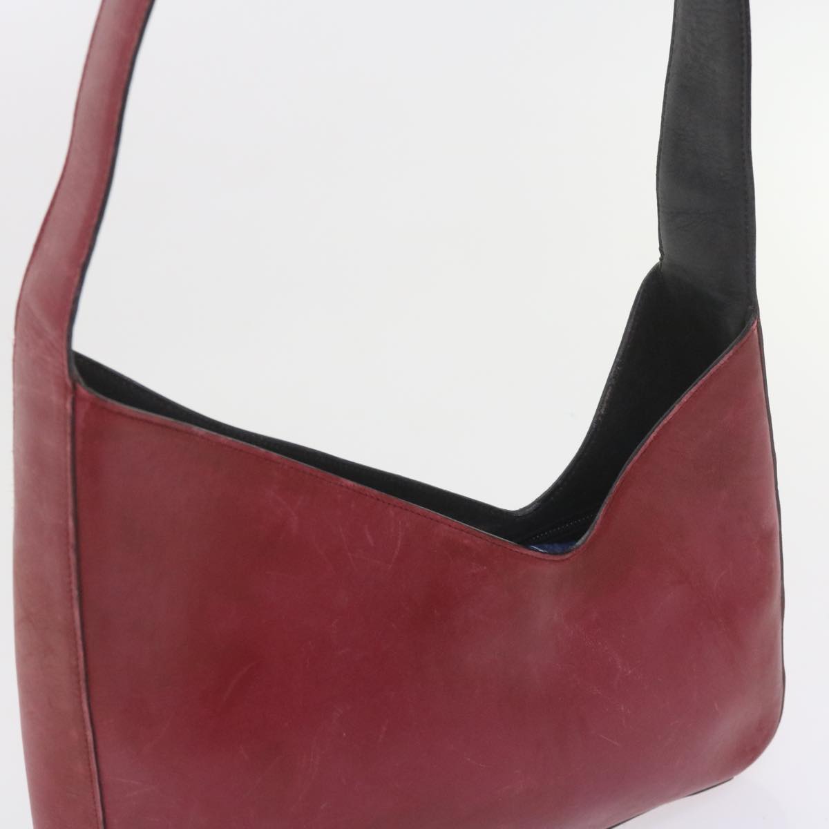 PRADA Shoulder Bag Leather Red Auth bs9867