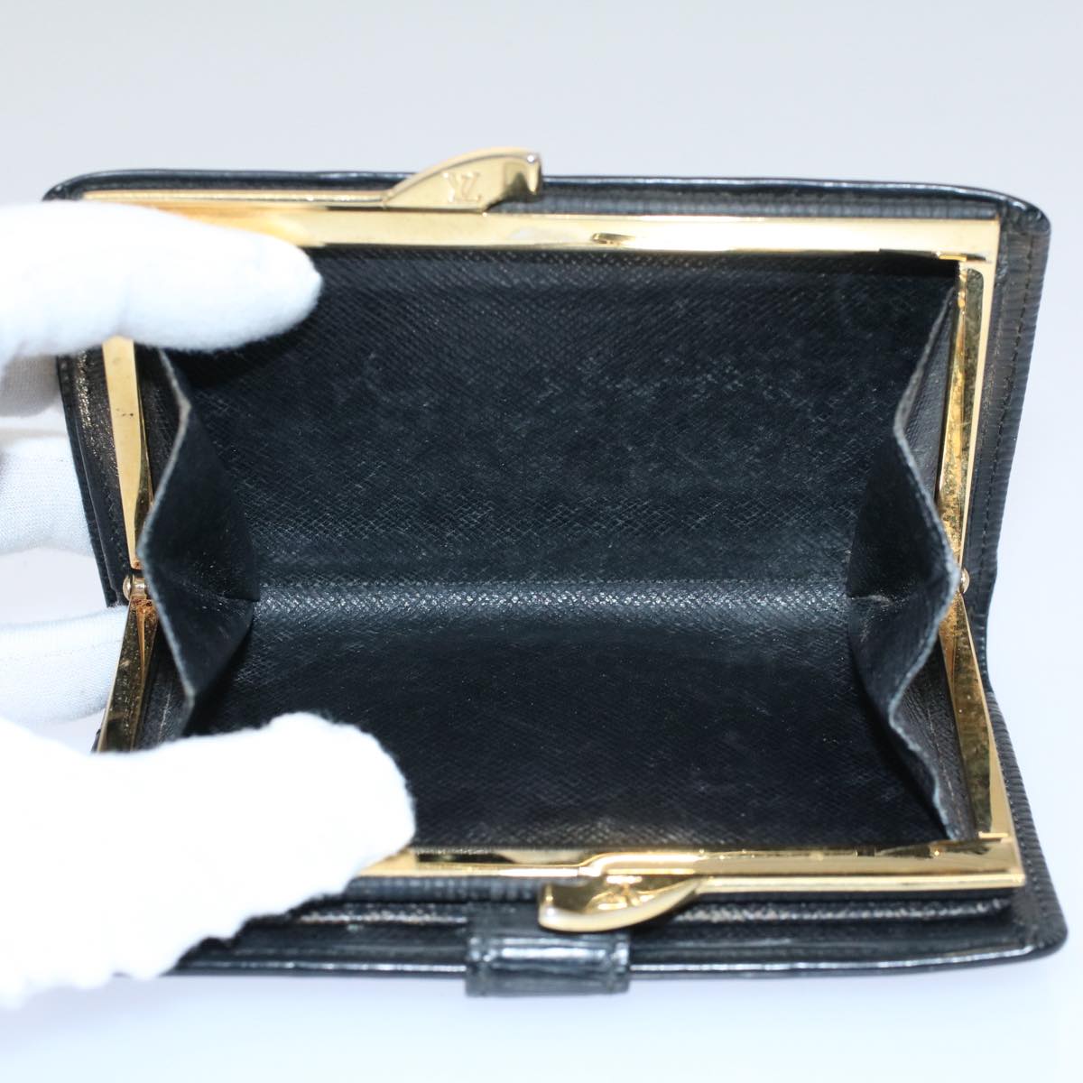 LOUIS VUITTON Epi Portefeuille Viennois Bifold Wallet Black M63242 Auth bs9875