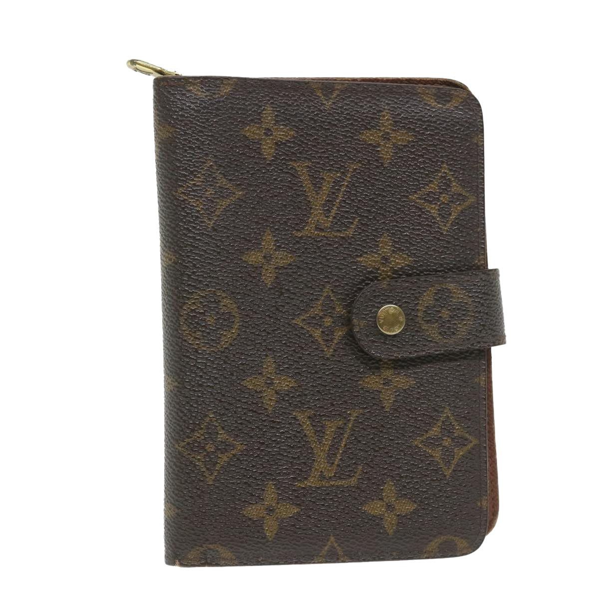 LOUIS VUITTON Monogram Porto Papie Zip Wallet M61207 LV Auth bs9880