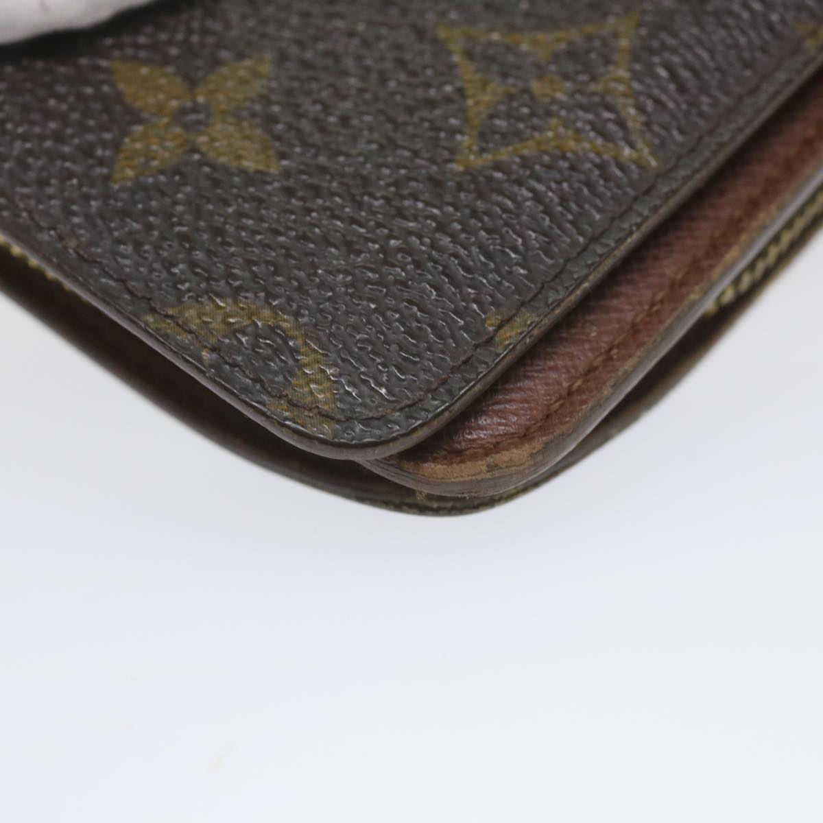 LOUIS VUITTON Monogram Porto Papie Zip Wallet M61207 LV Auth bs9880