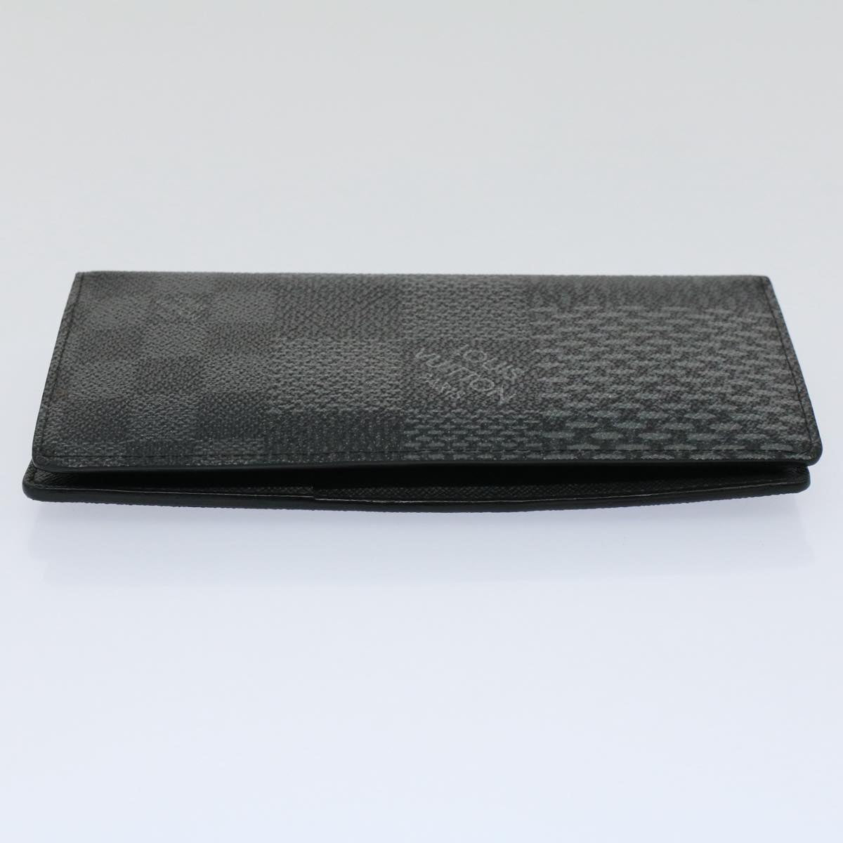 LOUIS VUITTON Damier Graphite PortefeuilleNM Brazza Wallet N60435 LV Auth bs9885