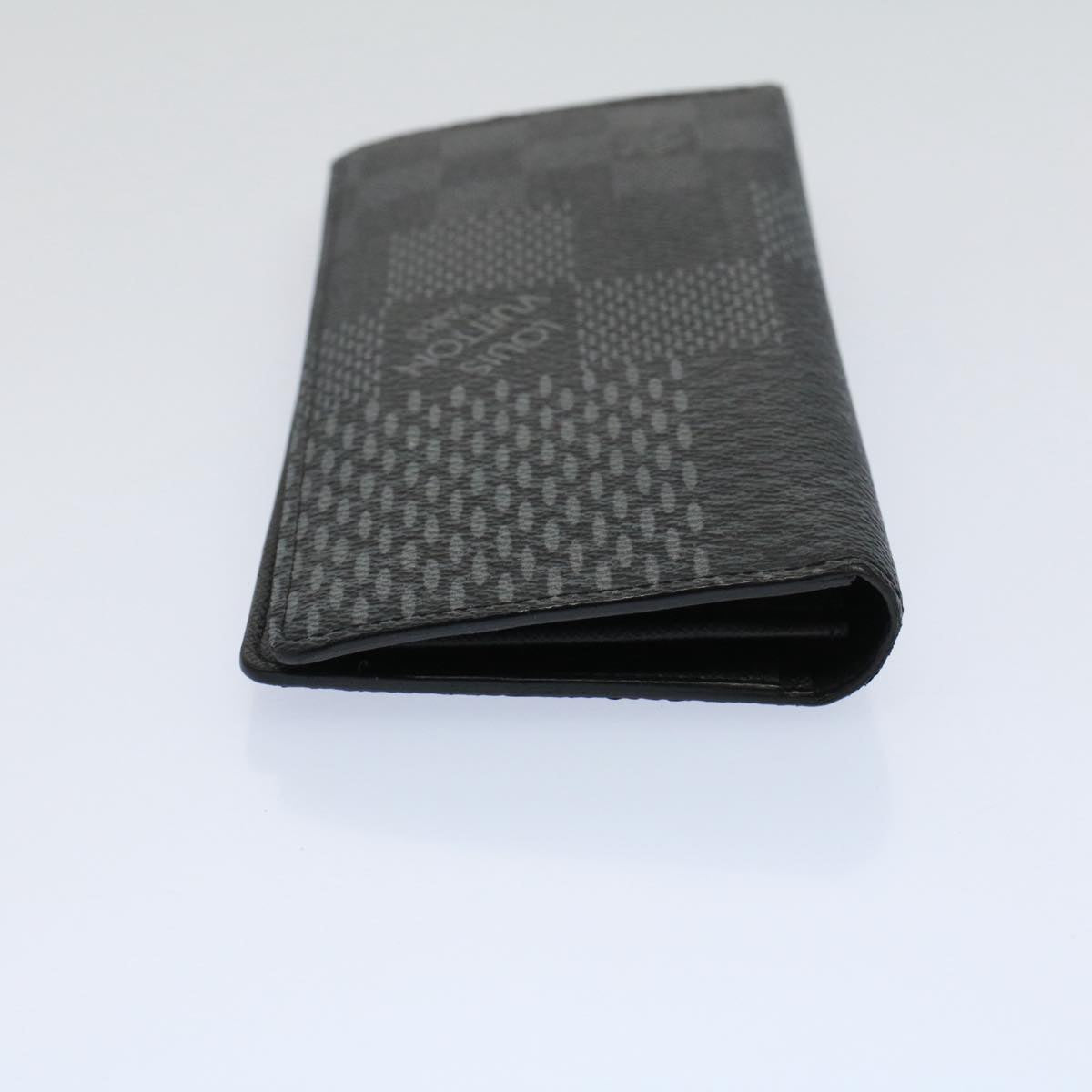 LOUIS VUITTON Damier Graphite PortefeuilleNM Brazza Wallet N60435 LV Auth bs9885