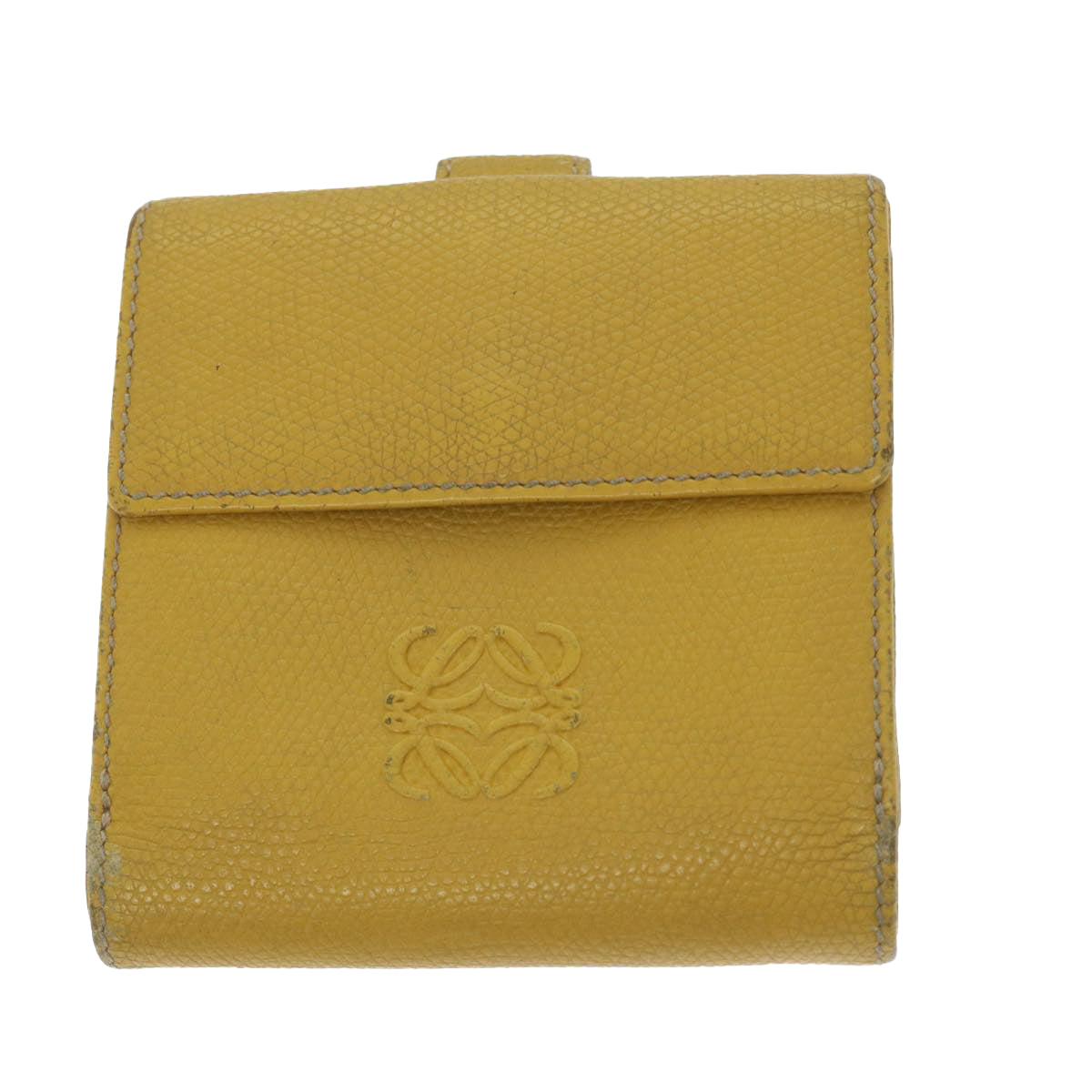 LOEWE Wallet Leather 4Set Beige Yellow blue Auth bs9889 - 0