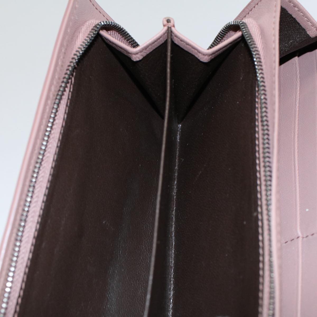 BOTTEGAVENETA INTRECCIATO Pouch Wallet Leather 4Set Brown Black pink Auth bs9896