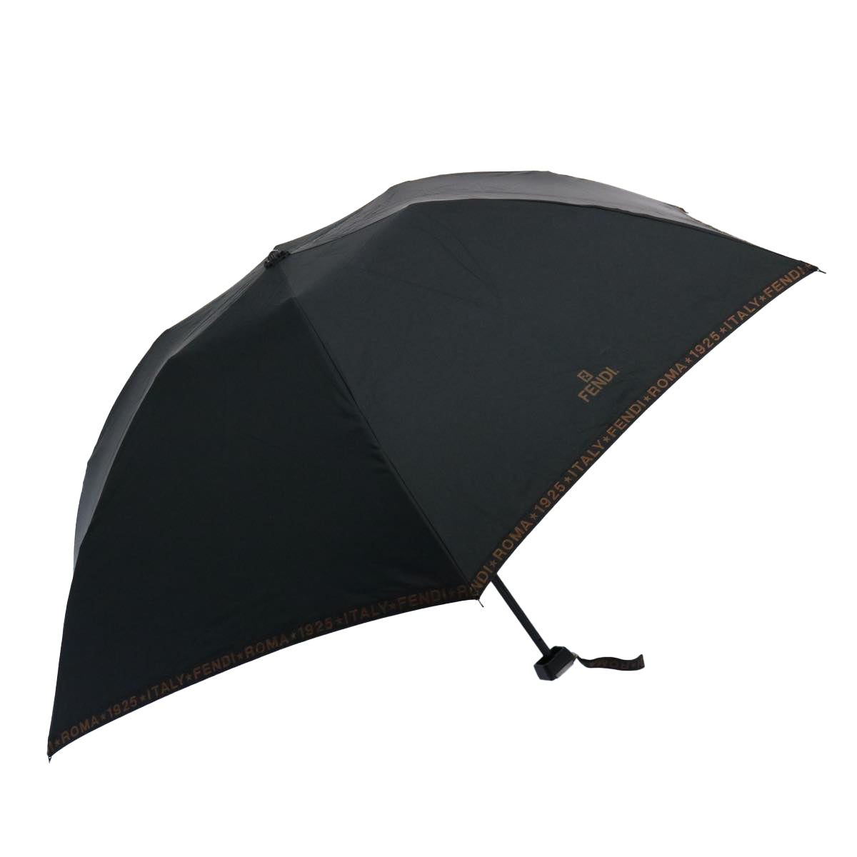 FENDI Folding Umbrella Nylon Black Auth bs9904