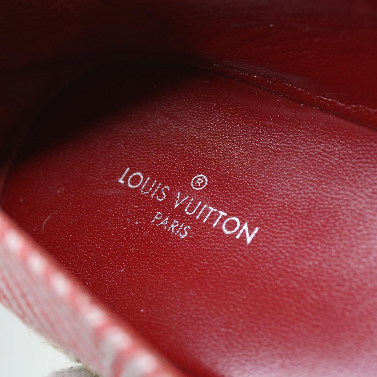 LOUIS VUITTON Monogram Espadrille Shoes Canvas 37.5 Red LV Auth bs9907