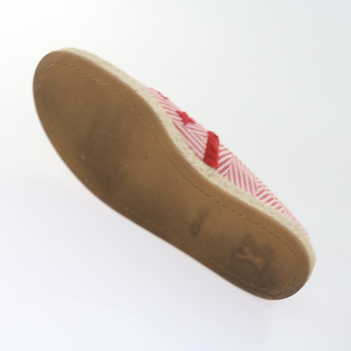 LOUIS VUITTON Monogram Espadrille Shoes Canvas 37.5 Red LV Auth bs9907