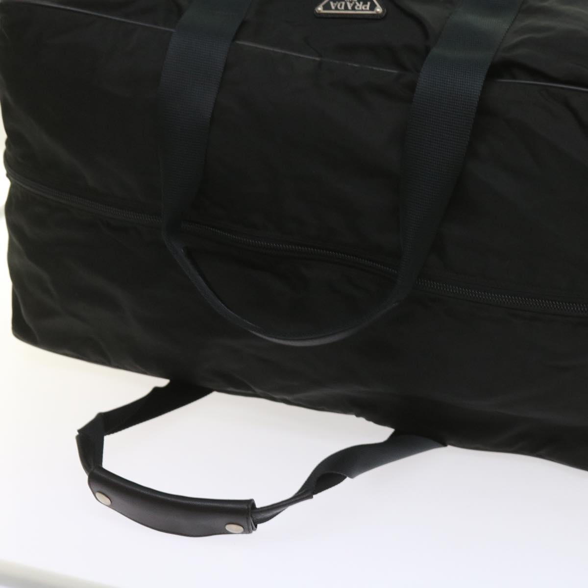 PRADA Boston Bag Nylon Black Auth bs9914