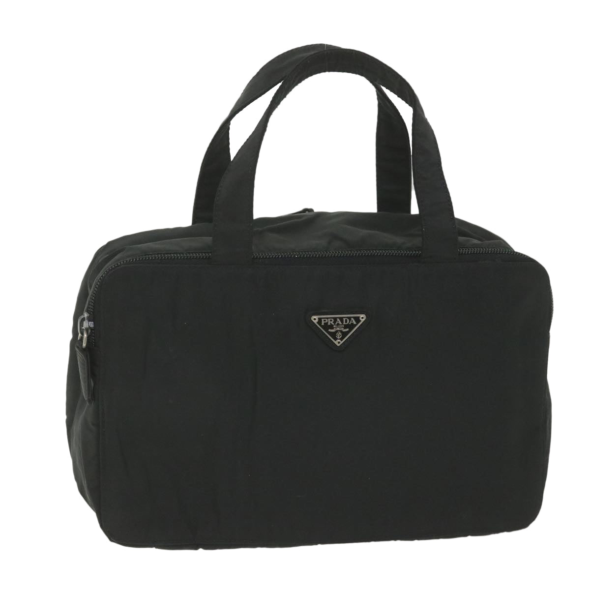 PRADA Hand Bag Nylon Black Auth bs9917