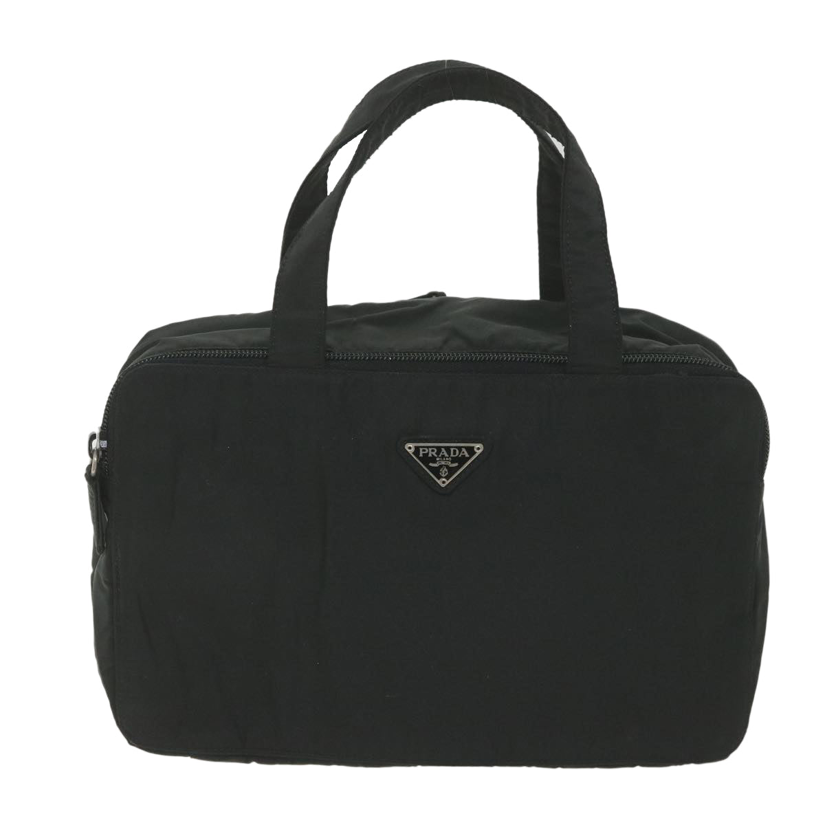 PRADA Hand Bag Nylon Black Auth bs9917