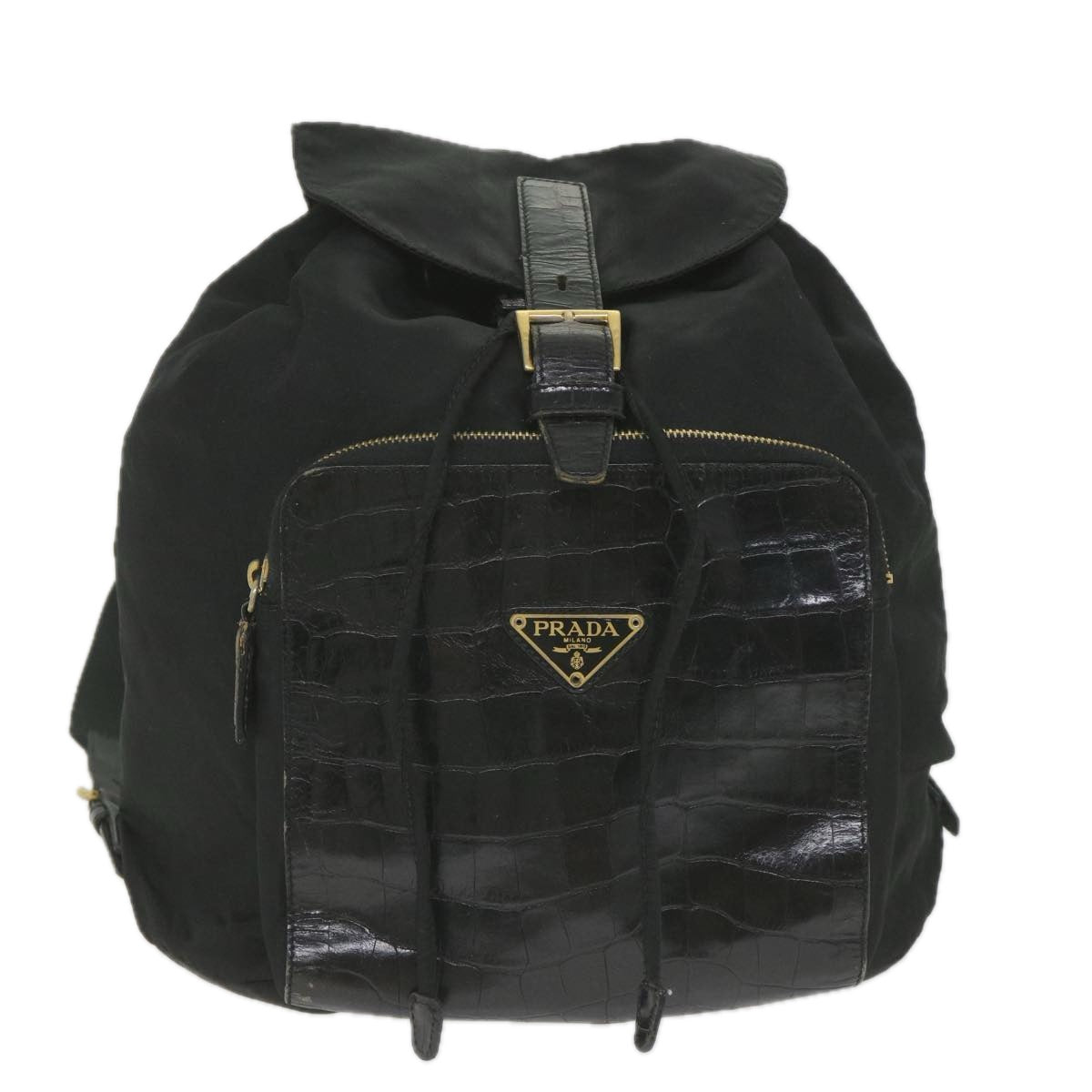 PRADA Backpack Nylon Black Auth bs9918