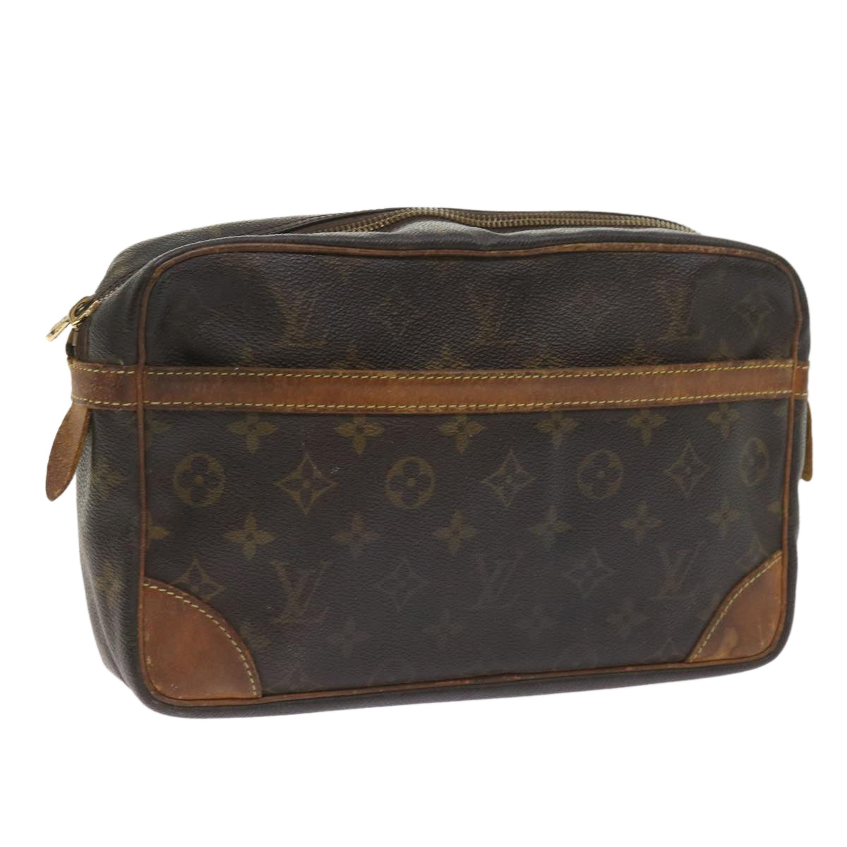 LOUIS VUITTON Monogram Compiegne 28 Clutch Bag M51845 LV Auth bs9950