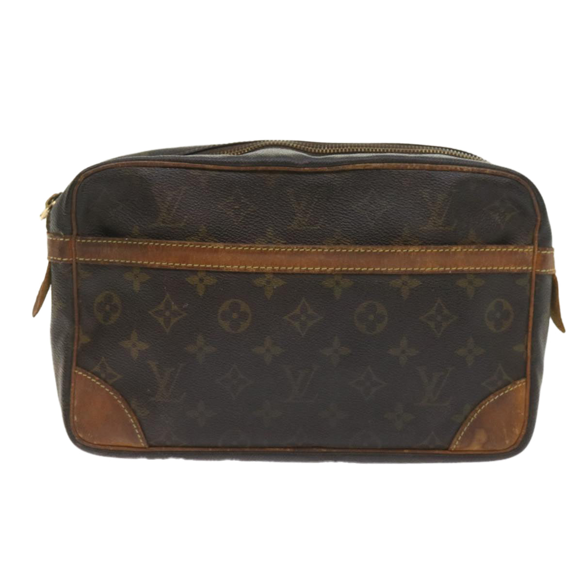 LOUIS VUITTON Monogram Compiegne 28 Clutch Bag M51845 LV Auth bs9950