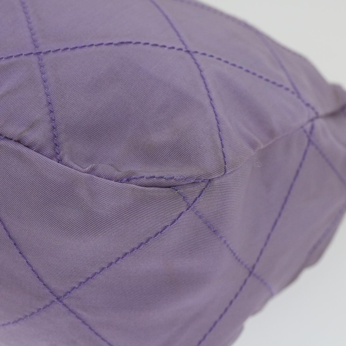 PRADA Chain Shoulder Bag Nylon Purple Auth bs9970
