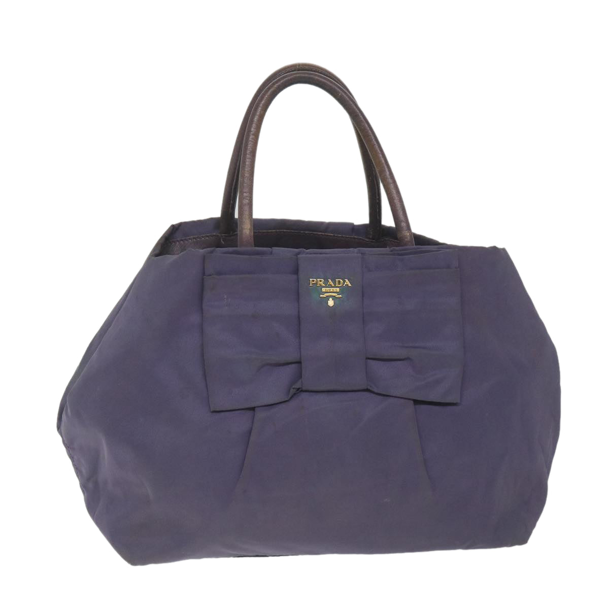 PRADA Hand Bag Nylon Purple Auth bs9971