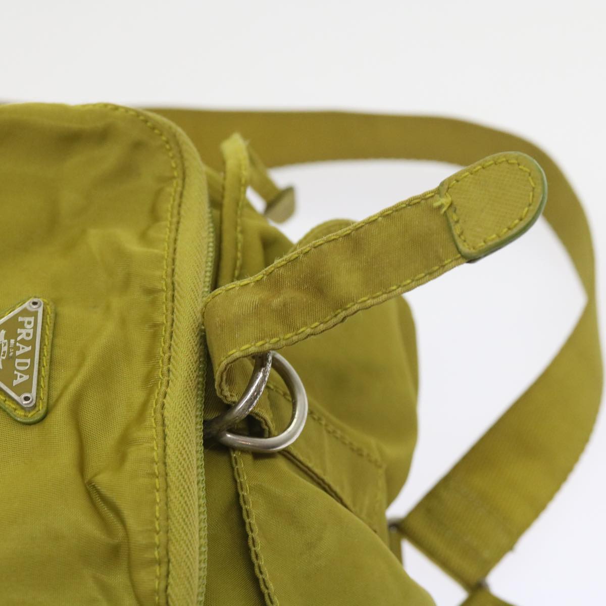 PRADA Backpack Nylon Yellow Auth bs9973