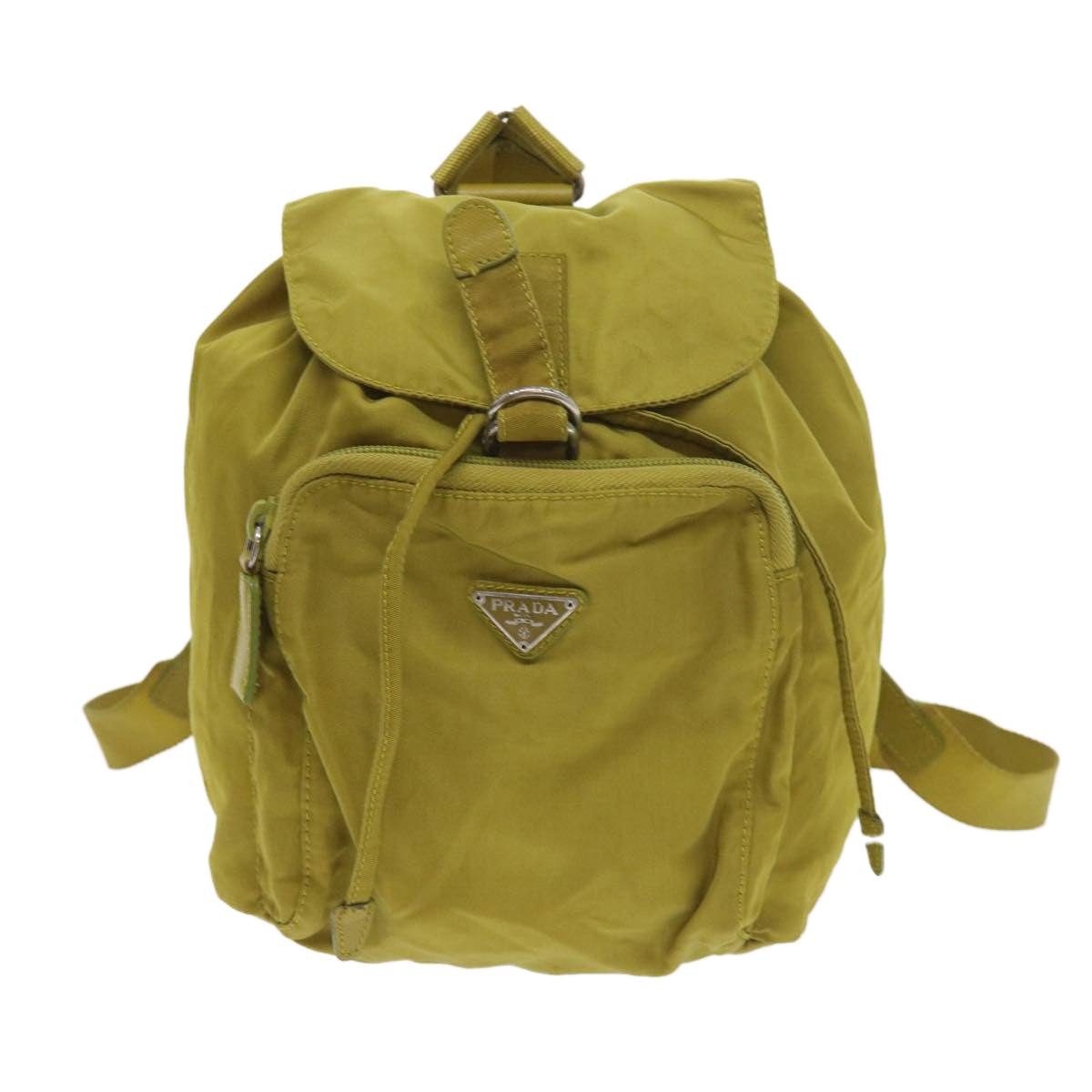 PRADA Backpack Nylon Yellow Auth bs9973