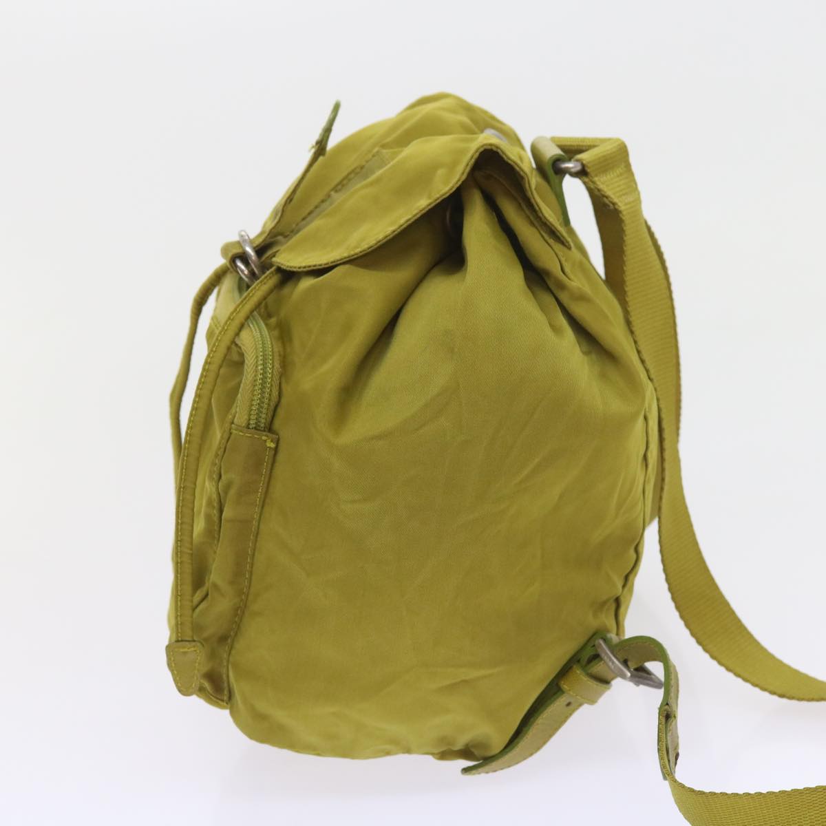 PRADA Backpack Nylon Yellow Auth bs9973