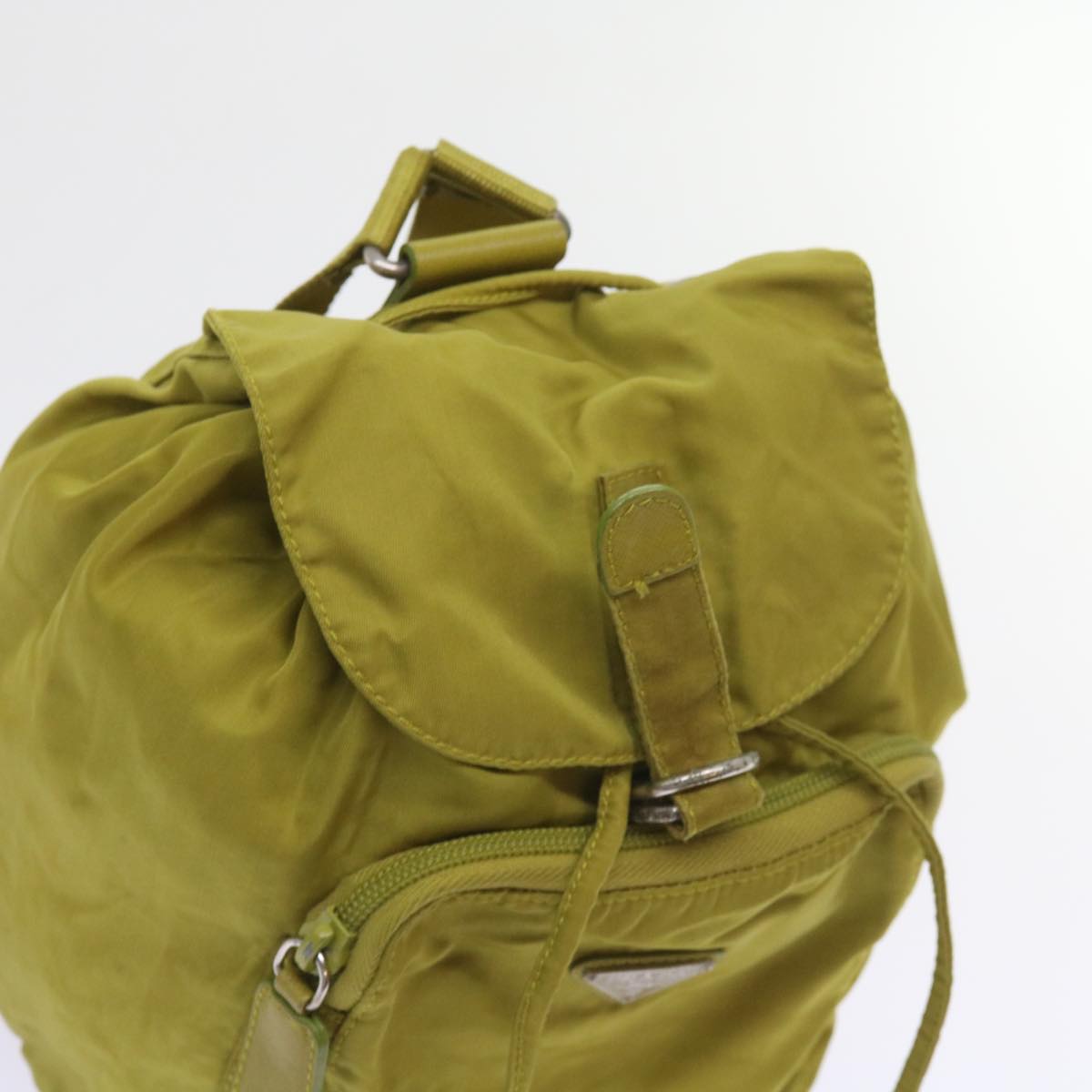 PRADA Backpack Nylon Yellow Auth bs9973