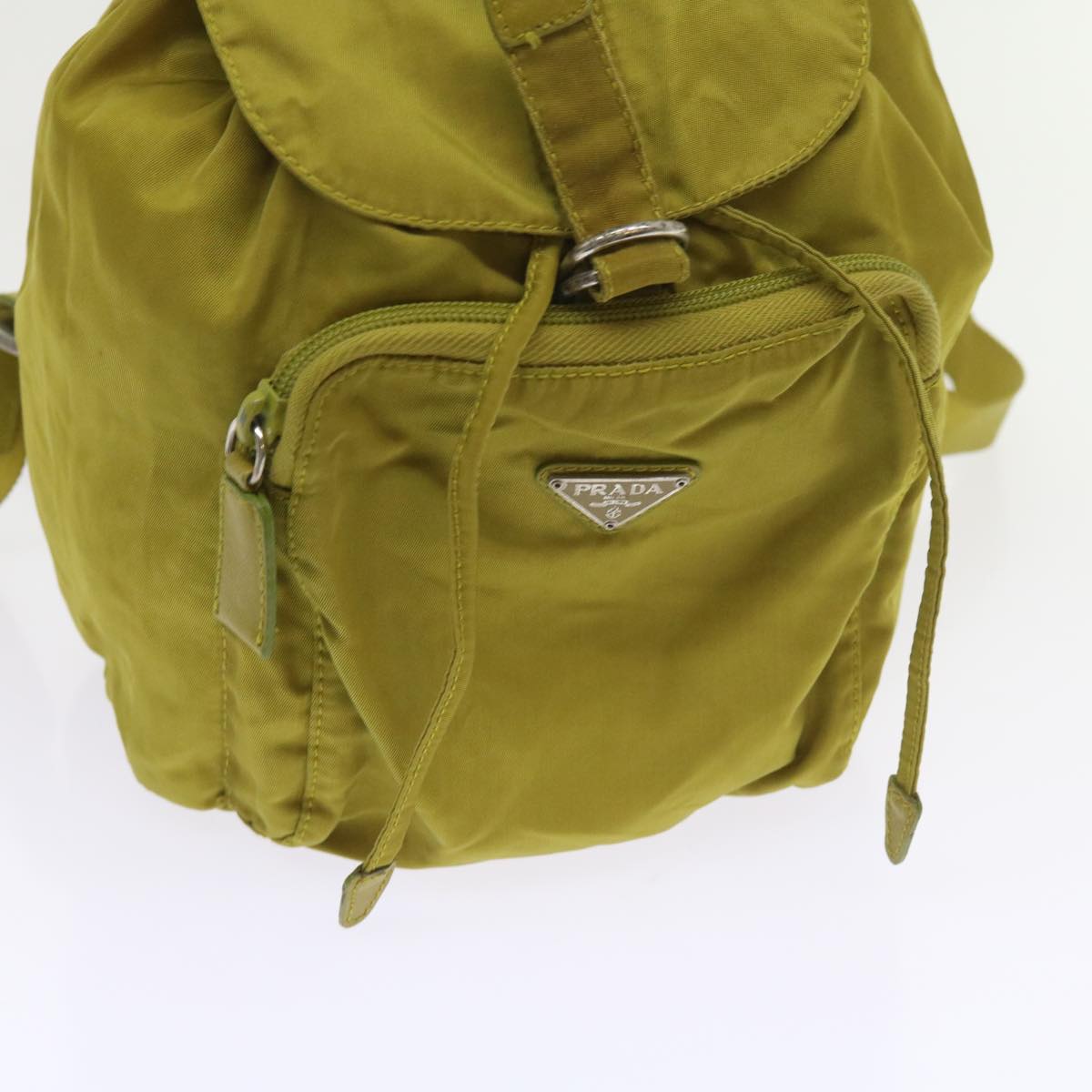PRADA Backpack Nylon Yellow Auth bs9973