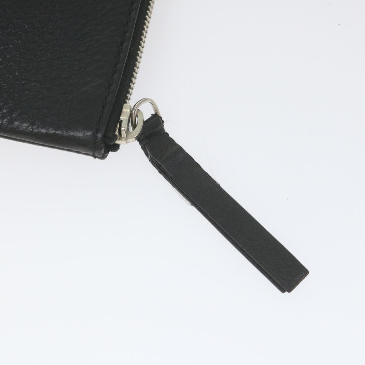 BALENCIAGA Clutch Bag Leather Black 485110 Auth bs9985