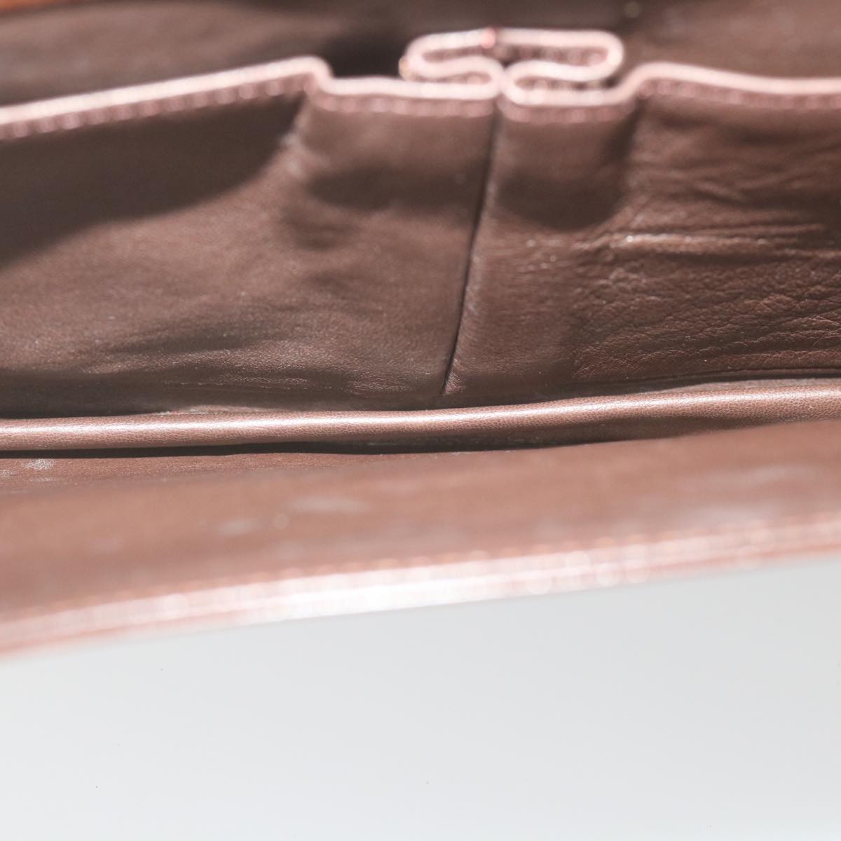 SAINT LAURENT Shoulder Bag Leather Brown Auth bs9993