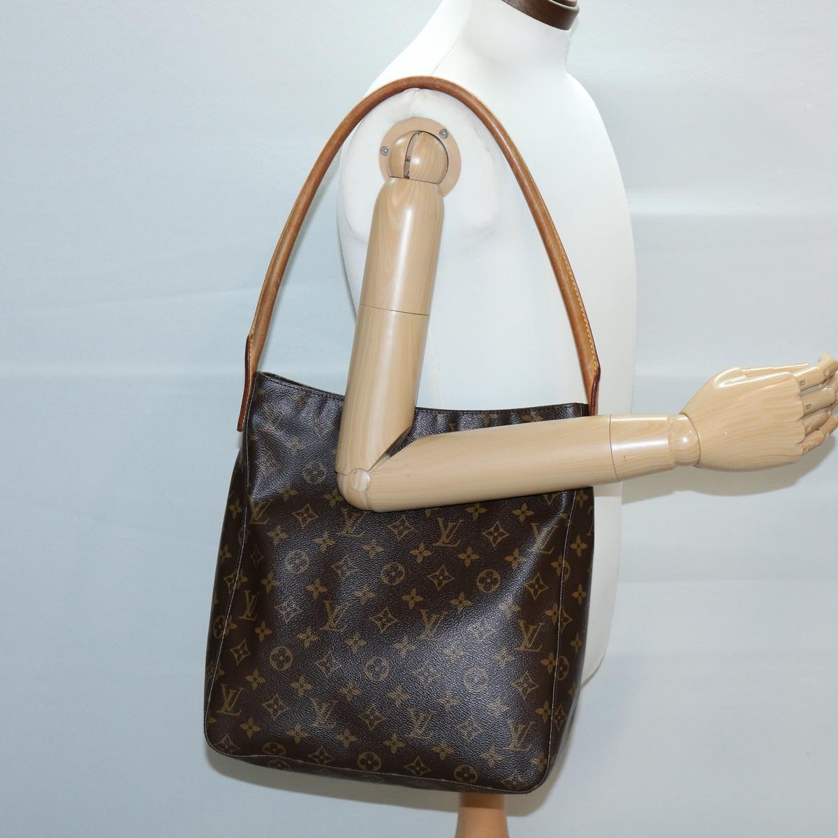 LOUIS VUITTON Monogram Looping GM Shoulder Bag M51145 LV Auth cl148