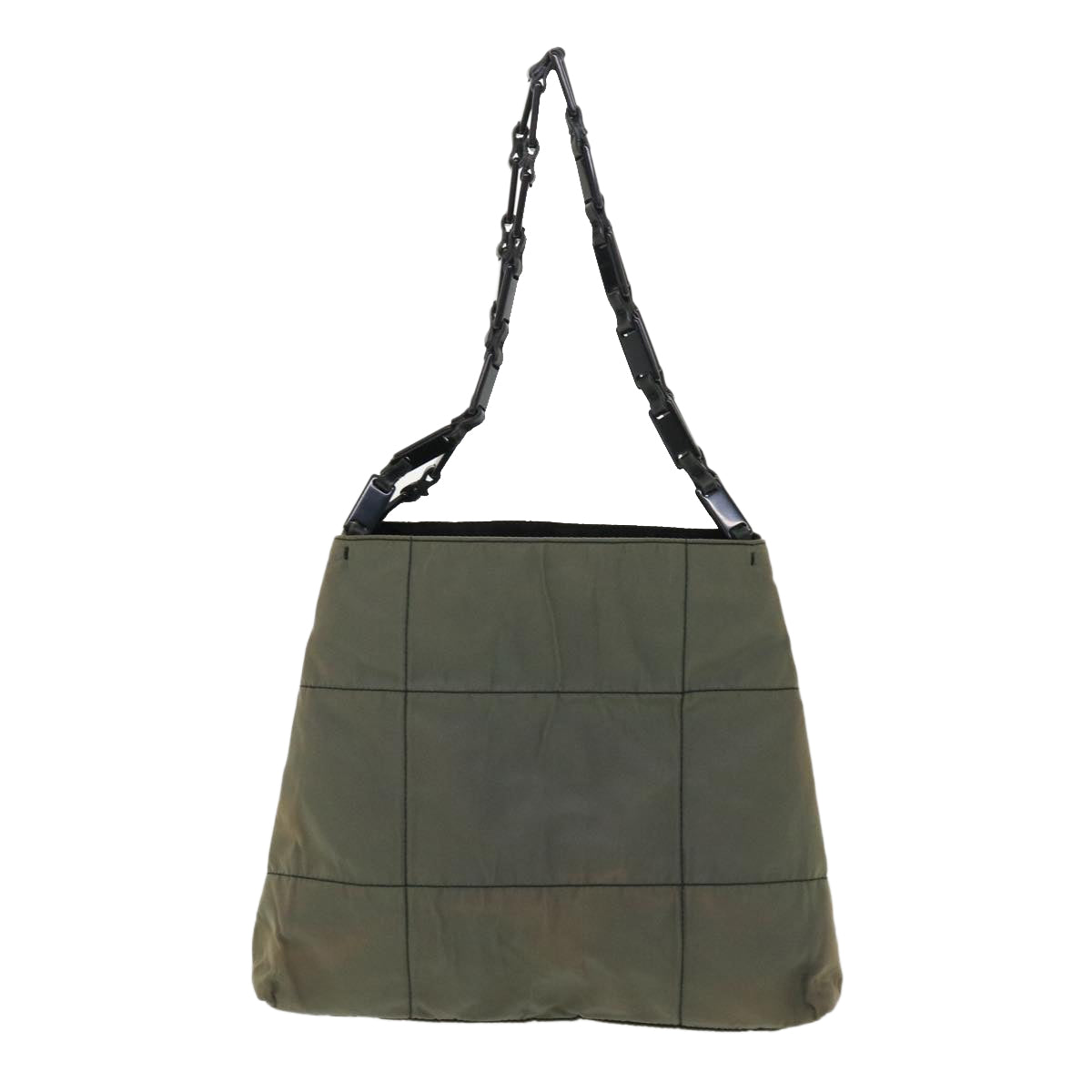PRADA Shoulder Bag Nylon Gray Auth cl181