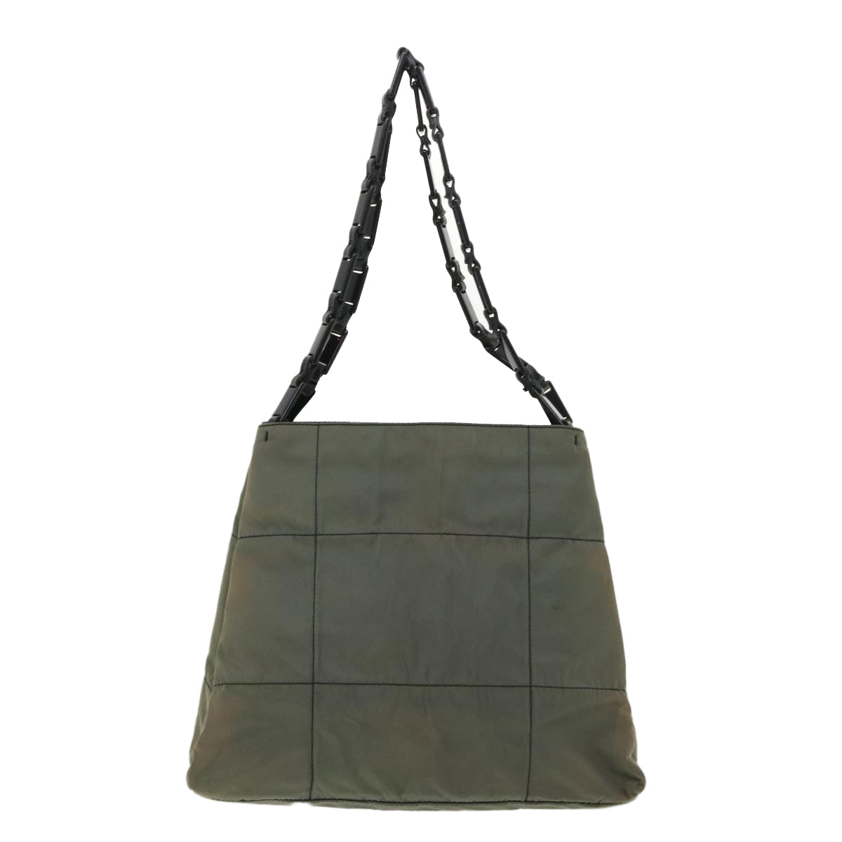 PRADA Shoulder Bag Nylon Gray Auth cl181 - 0