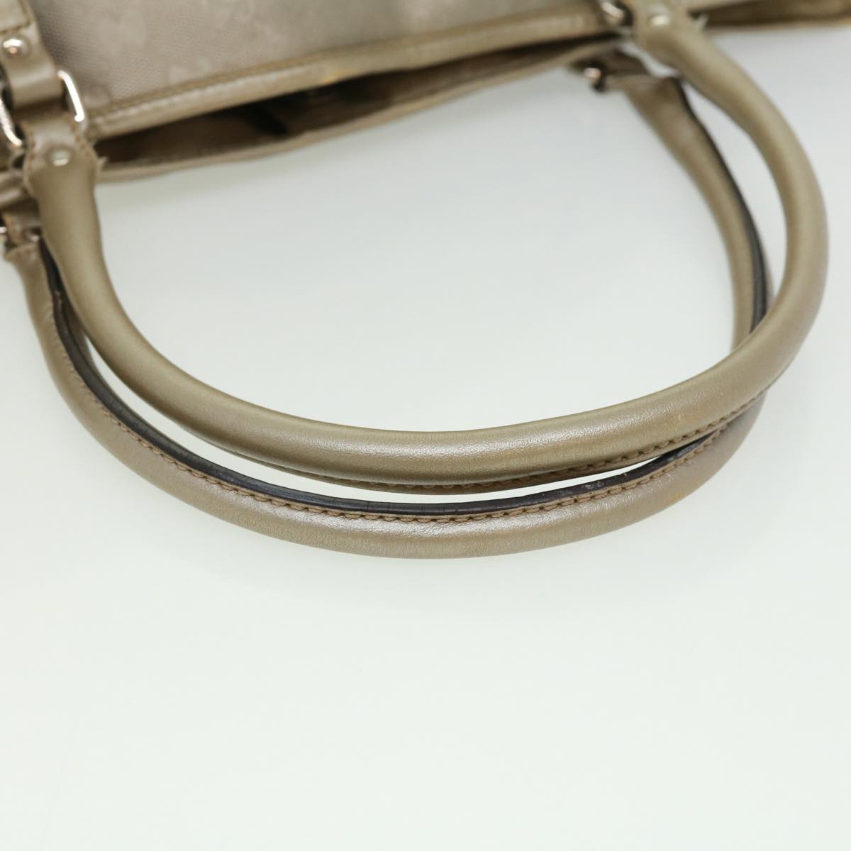 GUCCI GG Canvas Tote Bag Silver Auth cl184