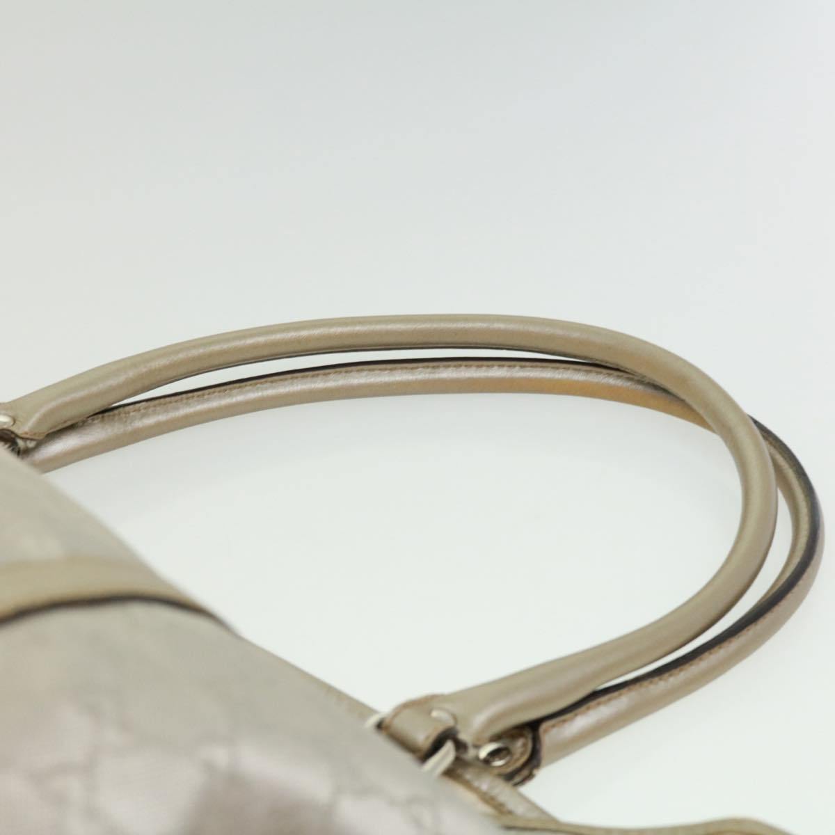 GUCCI GG Canvas Tote Bag Silver Auth cl184