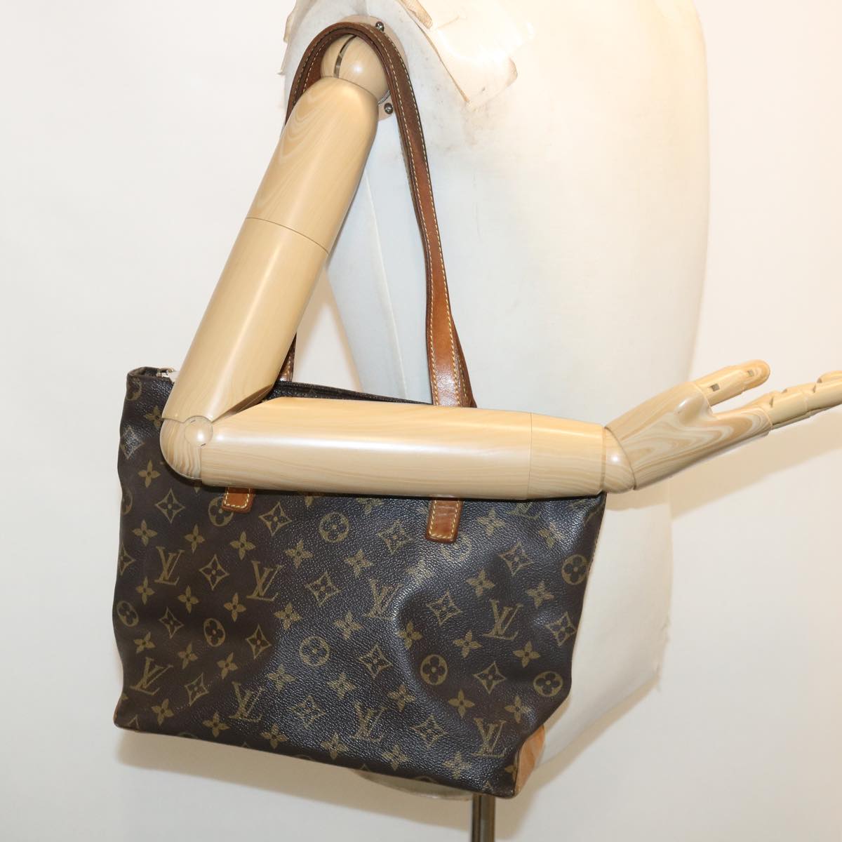 LOUIS VUITTON Monogram Cabas Piano Tote Bag M51148 LV Auth cl201