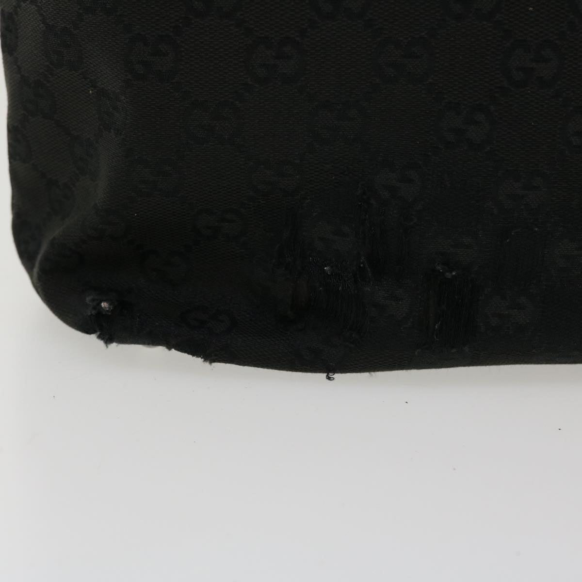 GUCCI GG Canvas Tote Bag Black 120836 Auth cl315