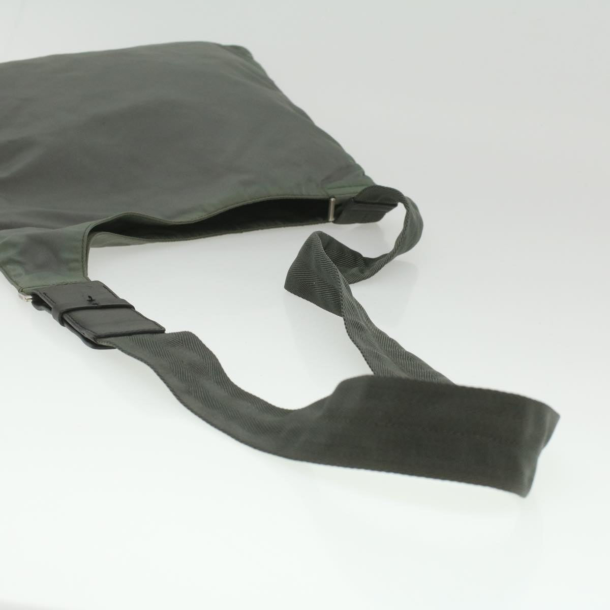 PRADA Shoulder Bag Nylon Green Auth cl345