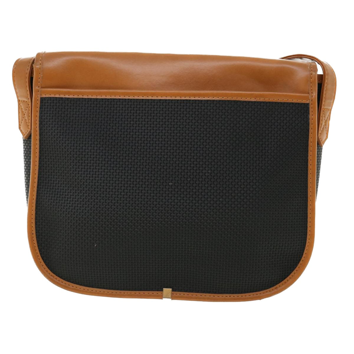SAINT LAURENT Shoulder Bag PVC Leather Black Brown Auth cl352 - 0